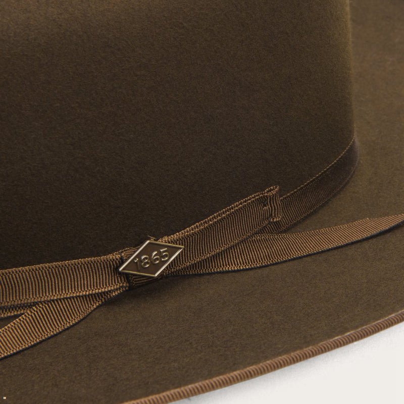 Brown Stetson Pure Open Road Men's Fedoras | UK 18ZVJQASU