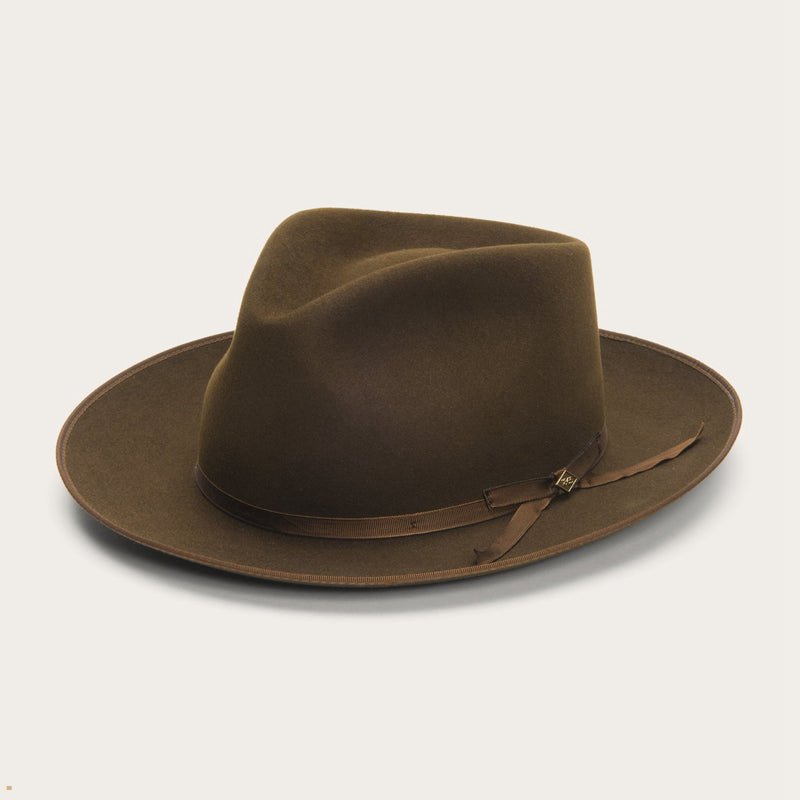 Brown Stetson Pure Stratoliner Men's Fedoras | UK 48OYCFPNJ