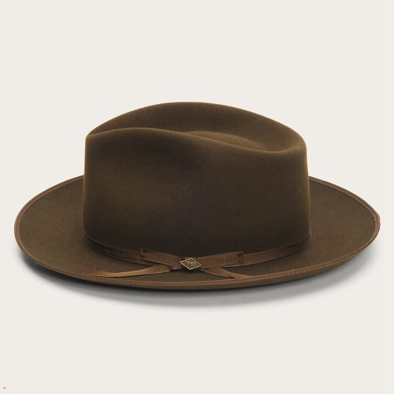 Brown Stetson Pure Stratoliner Men's Fedoras | UK 48OYCFPNJ