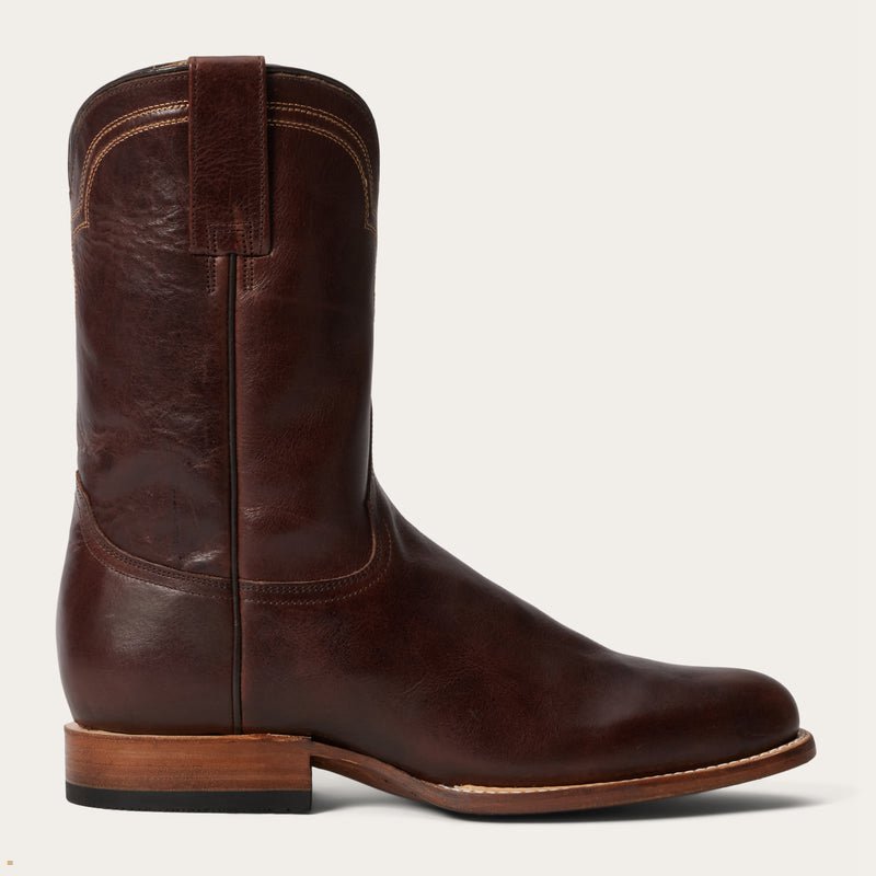 Brown Stetson Rancher Zip Men's Boots | UK 53IELFYVK