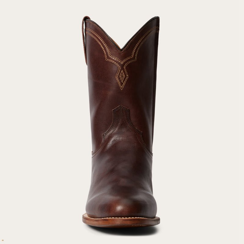 Brown Stetson Rancher Zip Men's Boots | UK 53IELFYVK