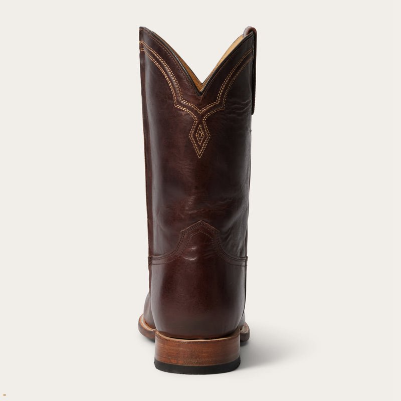 Brown Stetson Rancher Zip Men's Boots | UK 53IELFYVK