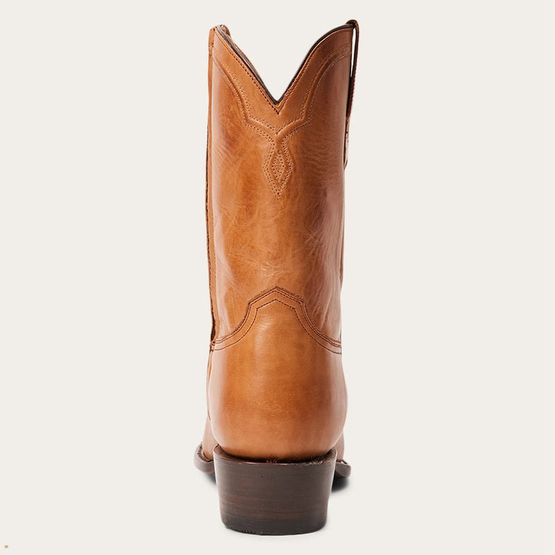 Brown Stetson Rancher Zip Men's Boots | UK 94UHVKECT