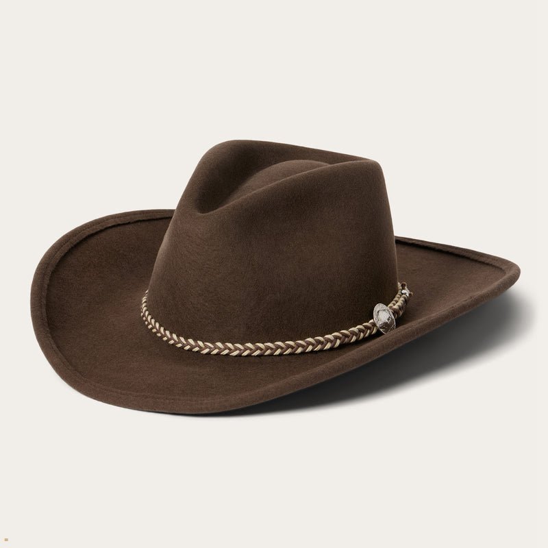 Brown Stetson Rawhide Men's Western Hats | UK 36GHUJSLQ