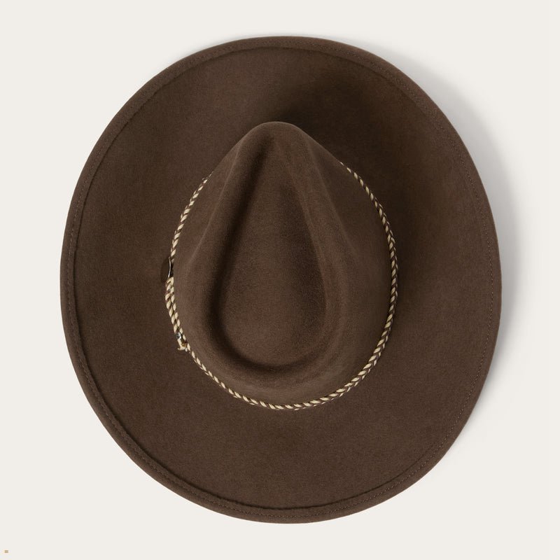 Brown Stetson Rawhide Men's Western Hats | UK 36GHUJSLQ