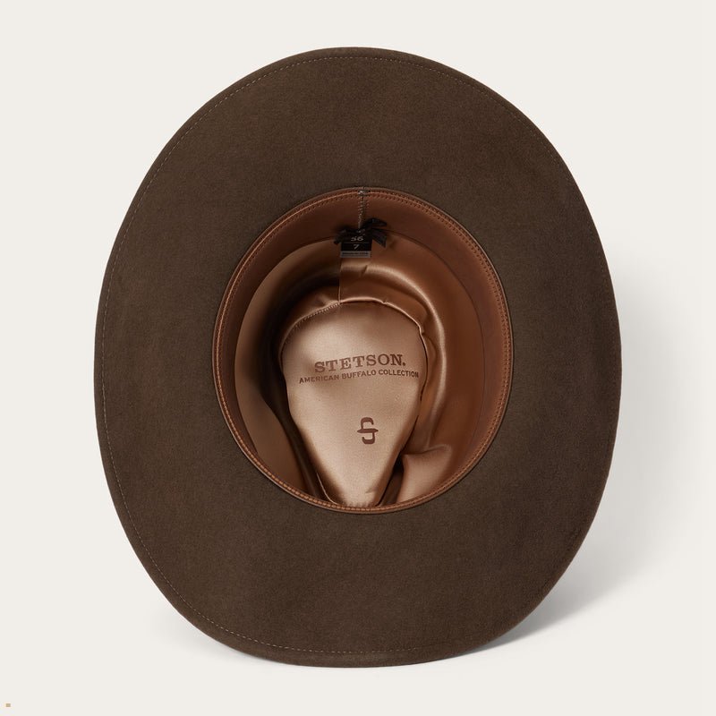 Brown Stetson Rawhide Men's Western Hats | UK 36GHUJSLQ