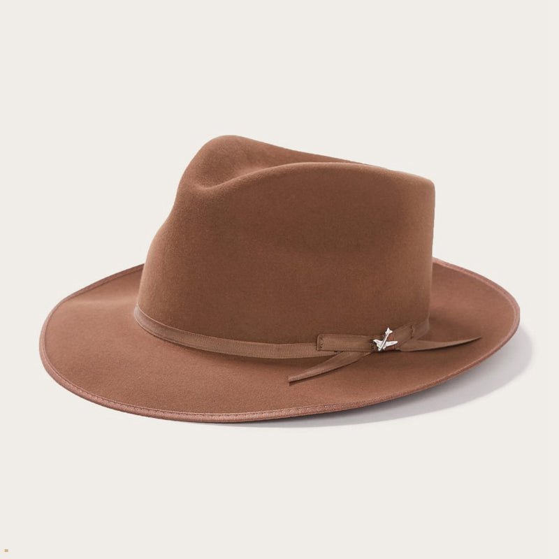 Brown Stetson Stratoliner Men's Fedoras | UK 03ZAQXVTH