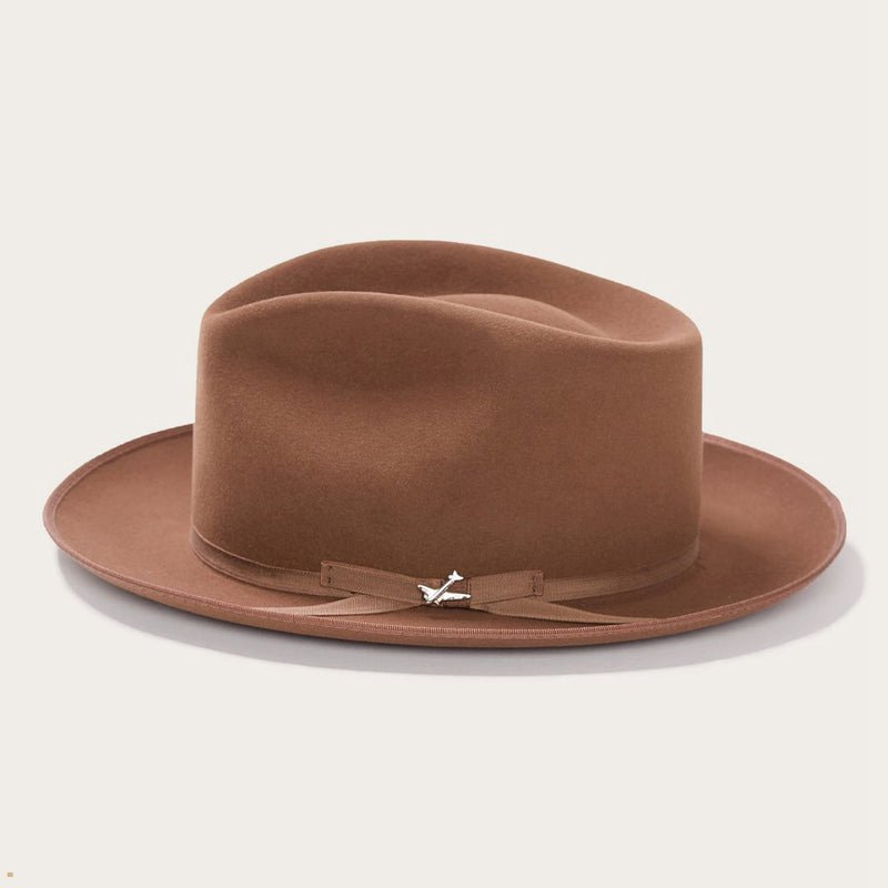 Brown Stetson Stratoliner Men's Fedoras | UK 03ZAQXVTH