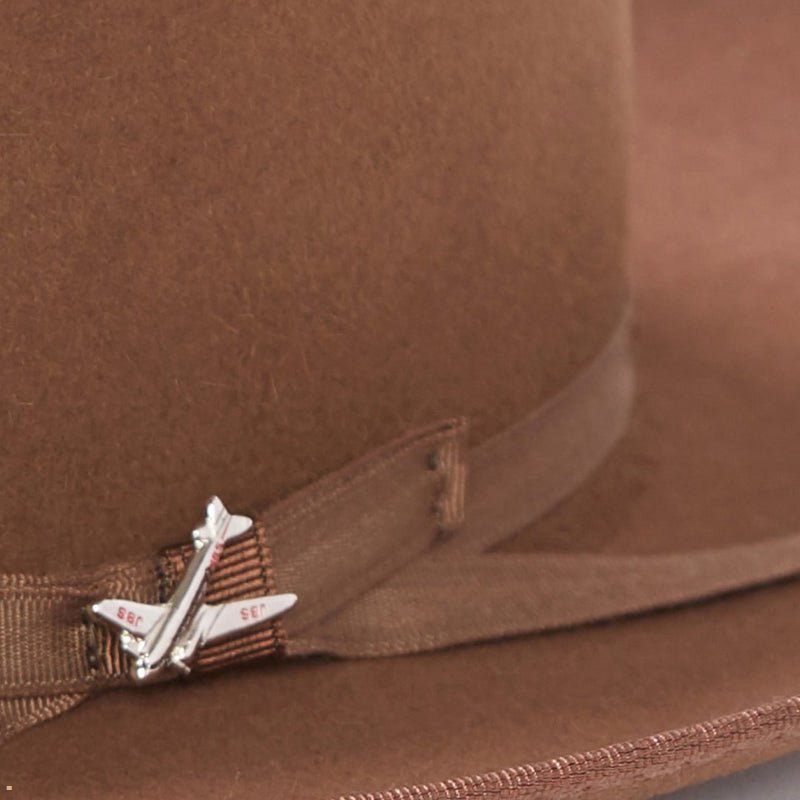 Brown Stetson Stratoliner Men's Fedoras | UK 03ZAQXVTH