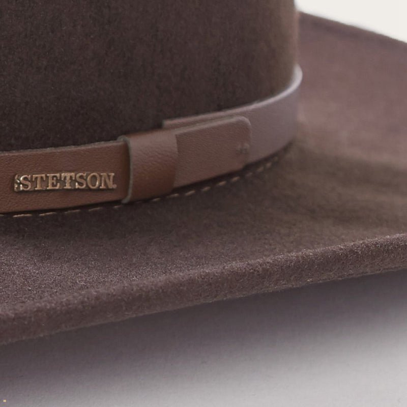 Brown Stetson Sturgis Men's Outdoor Hats | UK 98GPWRJEN