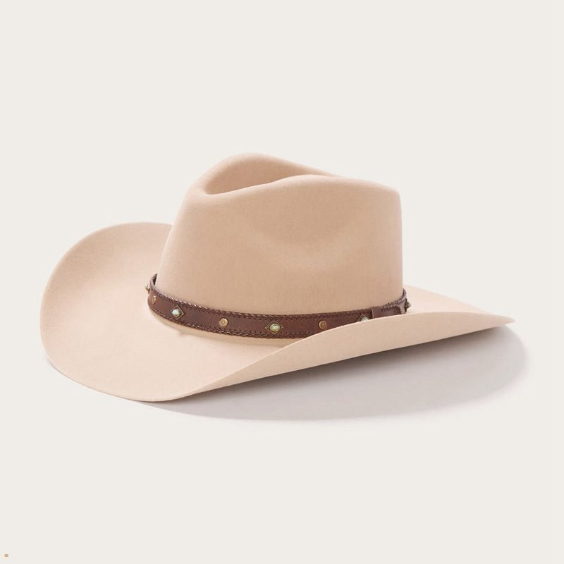 Brown Stetson Sunset Ride 4x Women's Cowboy Hats | UK 63ZAGOQBH