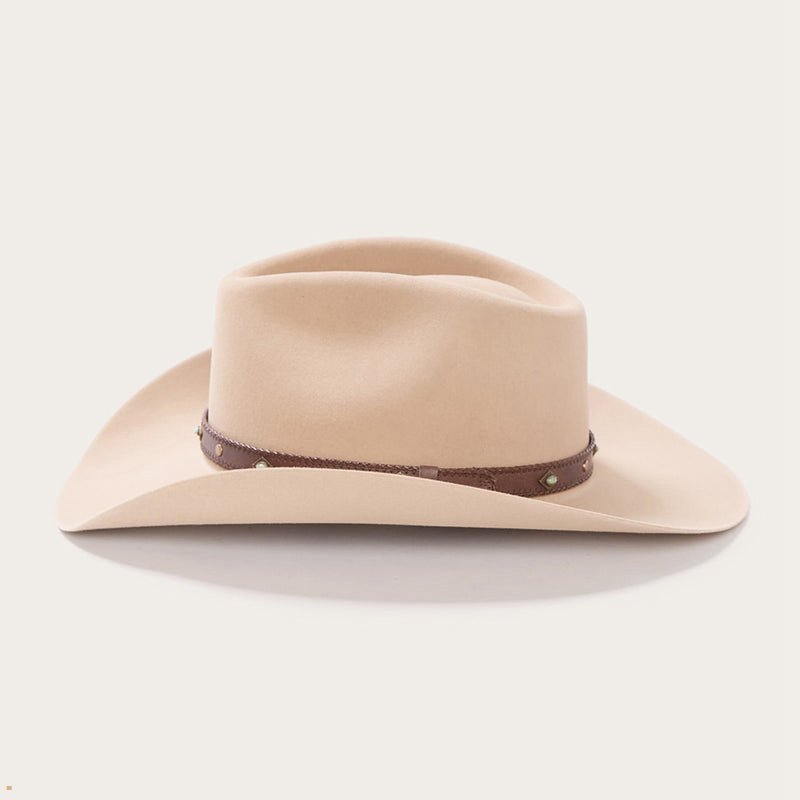 Brown Stetson Sunset Ride 4x Women's Cowboy Hats | UK 63ZAGOQBH