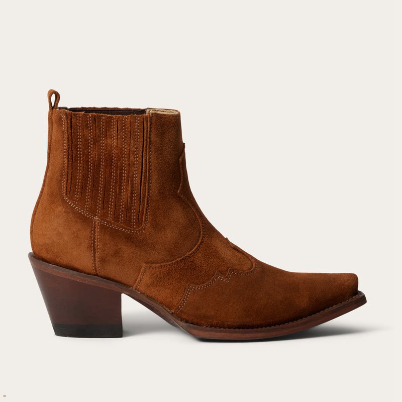 Brown Stetson Talula Women's Boots | UK 48BQOIWHM