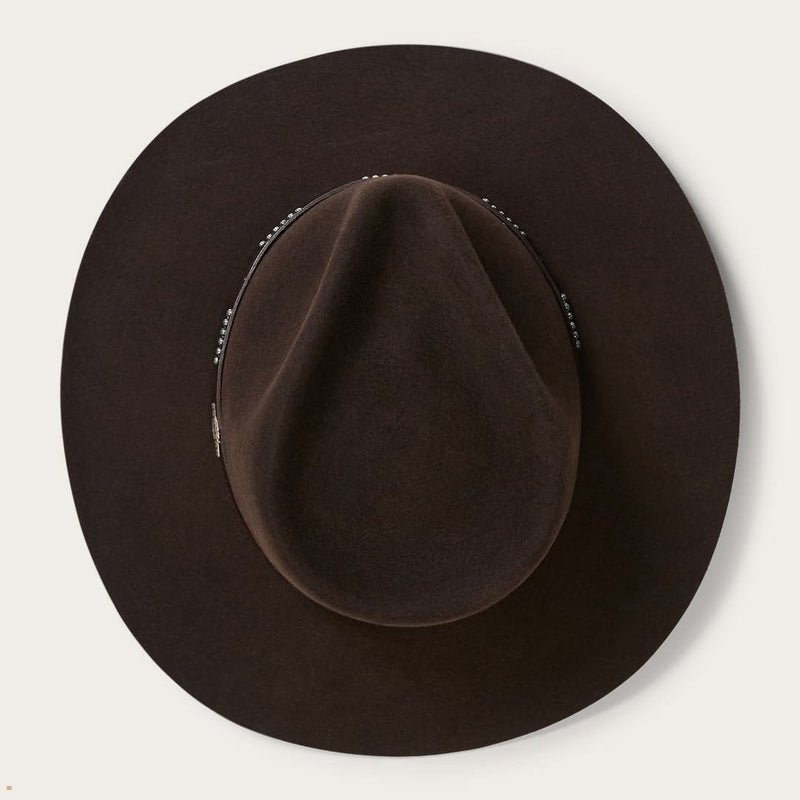 Chocolate Stetson 16 Llano 4x Men's Cowboy Hats | UK 01TLCSQVA