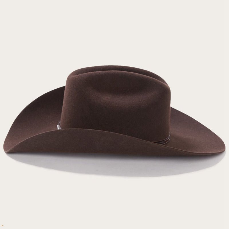 Chocolate Stetson 72 Llano 4x Men's Cowboy Hats | UK 92UEXIJRQ