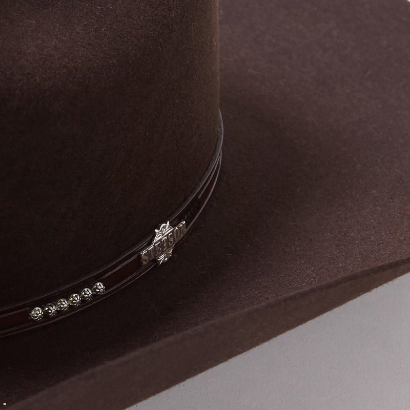 Chocolate Stetson 72 Llano 4x Men's Cowboy Hats | UK 92UEXIJRQ