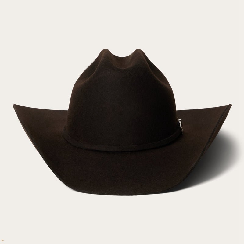 Chocolate Stetson Corral 4x Men\'s Cowboy Hats | UK 12HWFDLAI