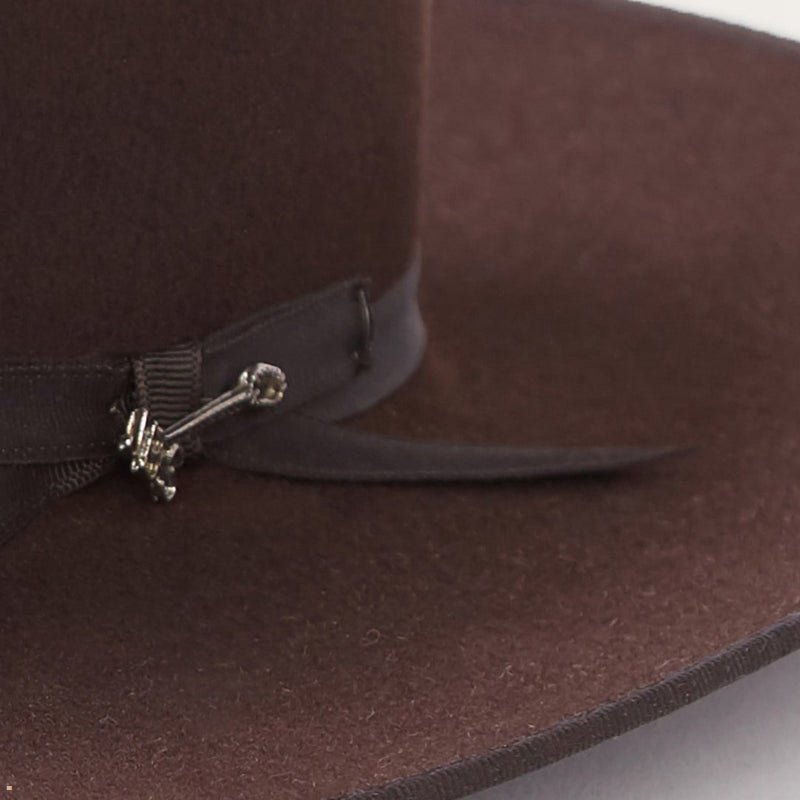 Chocolate Stetson Open Road 6x Cowboy Women's Fedoras | UK 48RZXKOVJ