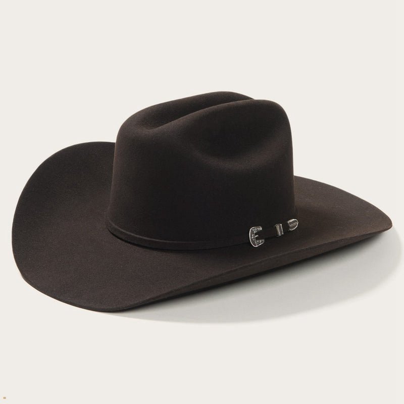 Chocolate Stetson Skyline 6x Men's Cowboy Hats | UK 16LBWTESO