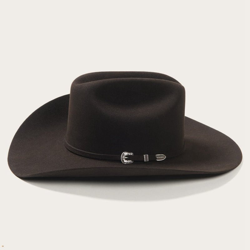 Chocolate Stetson Skyline 6x Men's Cowboy Hats | UK 16LBWTESO