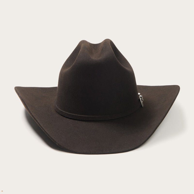 Chocolate Stetson Skyline 6x Men\'s Cowboy Hats | UK 16LBWTESO