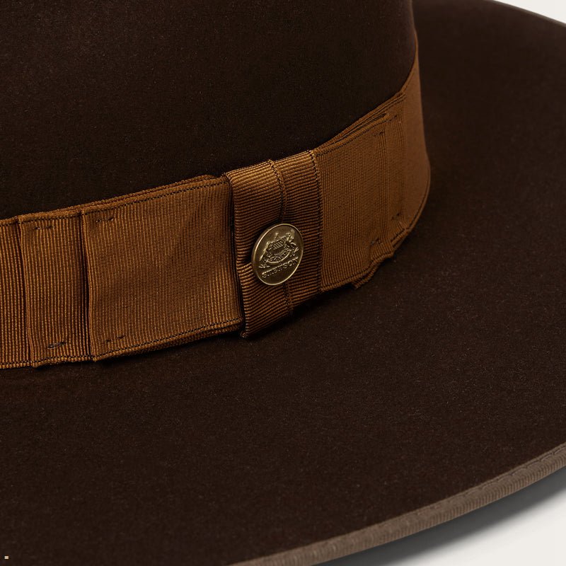 Chocolate Stetson Tri-City Men's Fedoras | UK 62OVYCIZD