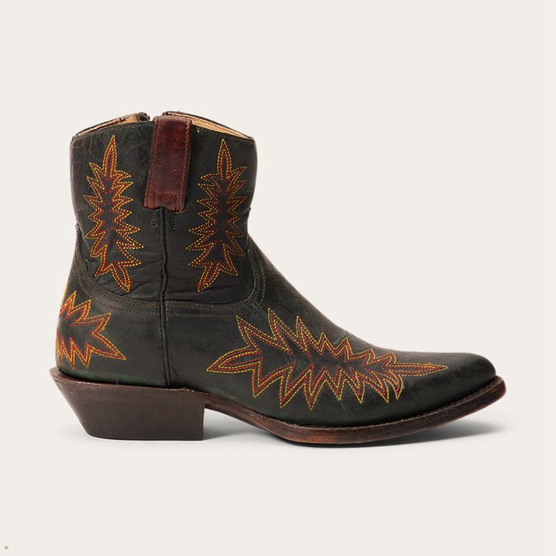 Green Stetson Charlie Women's Boots | UK 97QHETOYD