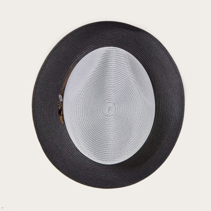 Grey Black Stetson Andover Milan Men's Fedoras | UK 02LVNMEFU