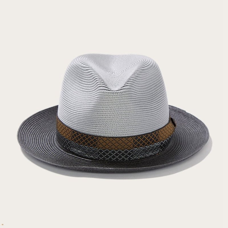 Grey Black Stetson Andover Milan Women\'s Fedoras | UK 30HVWBAMG