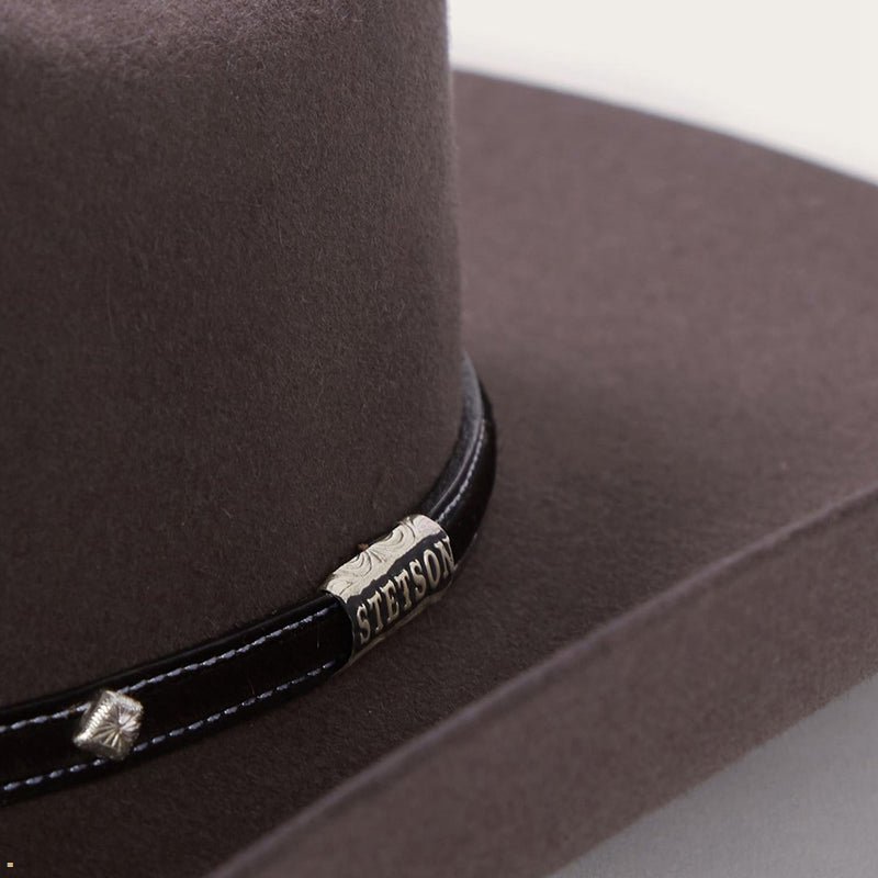 Grey Stetson Angus 6x Men's Cowboy Hats | UK 81SJYVKLR