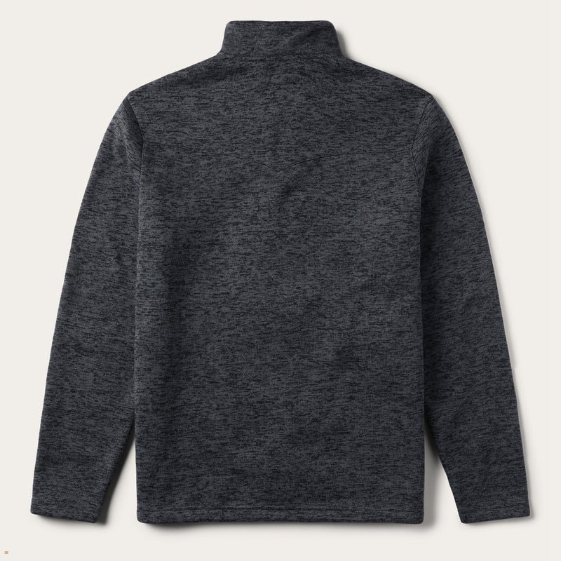 Grey Stetson Bonded Knit Men's Sweater | UK 49KYPCSOX