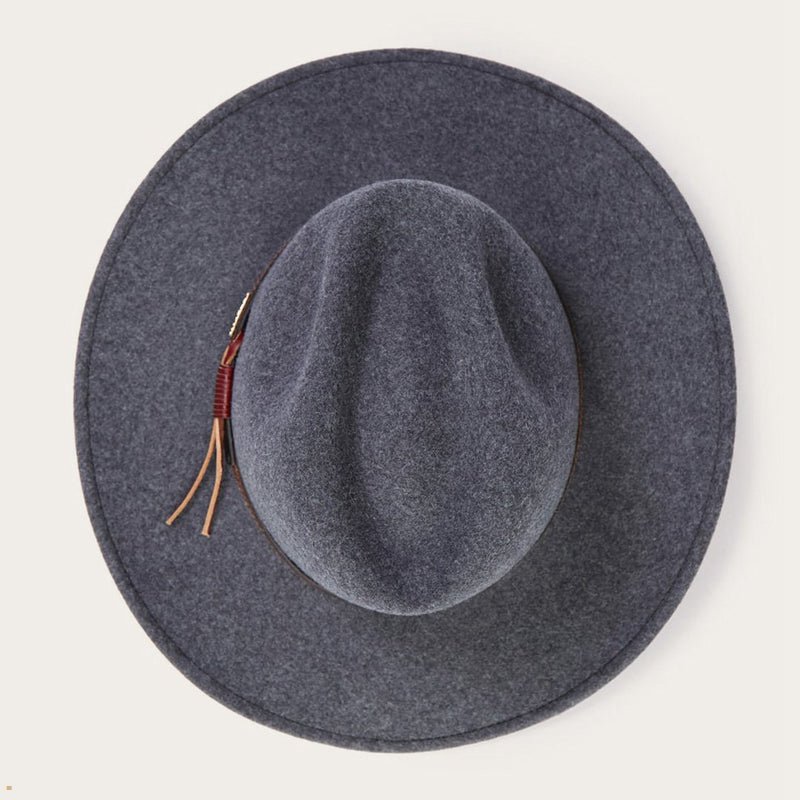 Grey Stetson Bull Men's Outdoor Hats | UK 09PDWSXRI