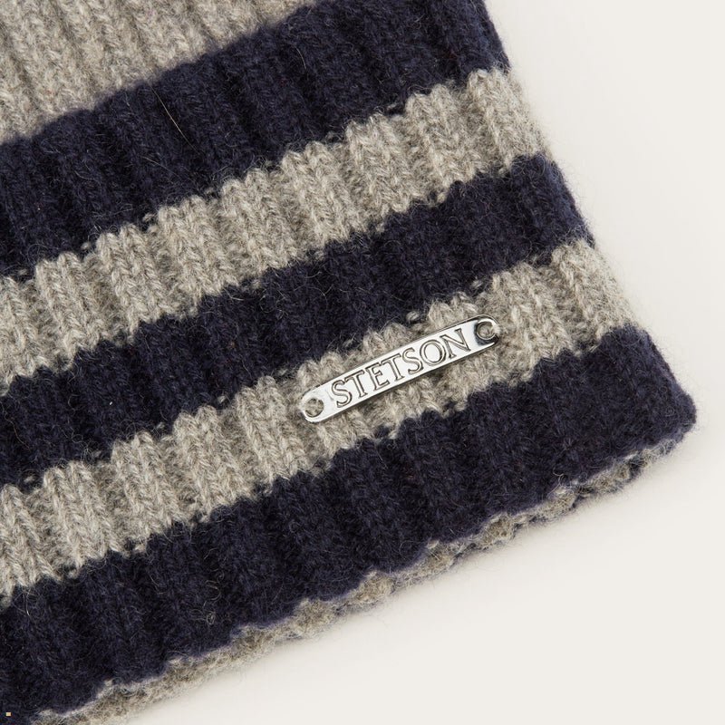 Grey Stetson Cashmere Men's Beanie | UK 18SQACDNG