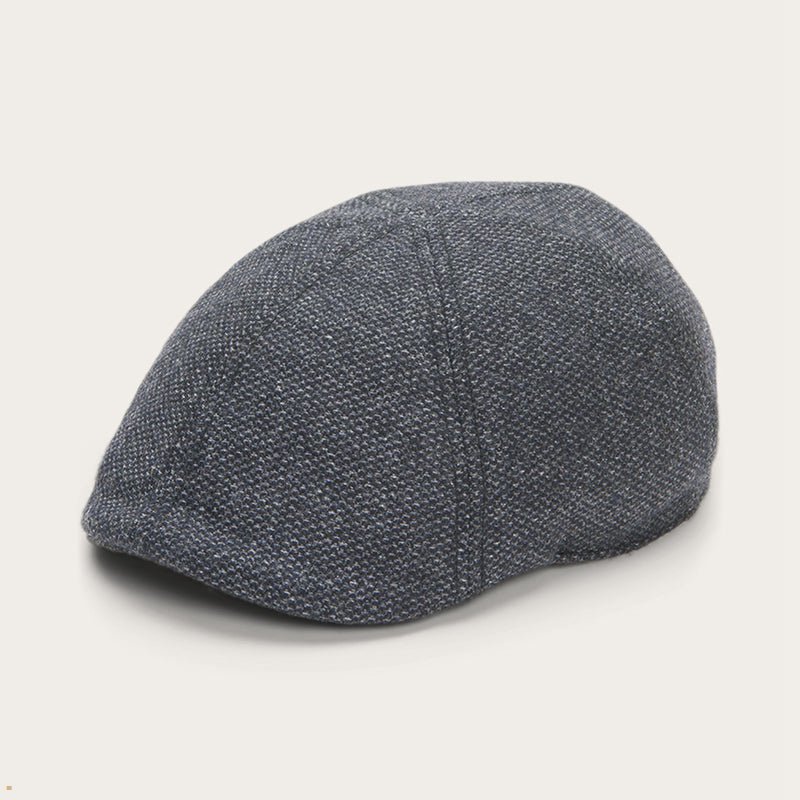 Grey Stetson Dart Men's Caps | UK 54ZWJNKUT