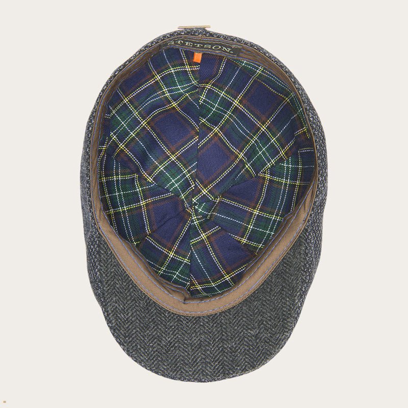 Grey Stetson Dart Men's Caps | UK 54ZWJNKUT