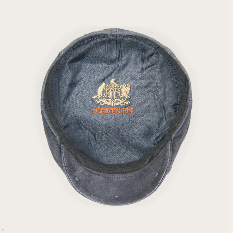 Grey Stetson Driver Cap Suede Men's Outdoor Hats | UK 45TGJWZKM