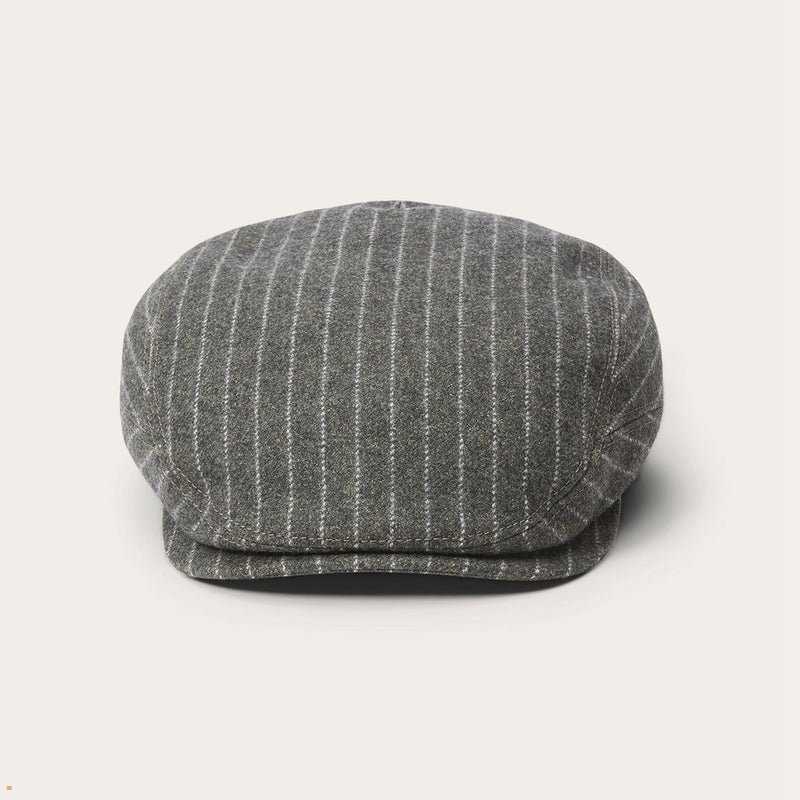 Grey Stetson Driver Wool/Cotton Men\'s Caps | UK 87ZQGEBNR