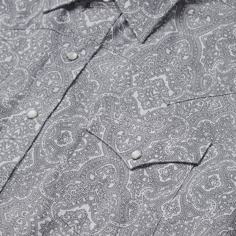 Grey Stetson Highland Paisley Snap-Front Men's Shirts | UK 93OGNPAQL