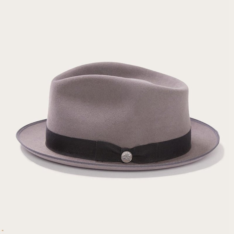 Grey Stetson Inwood Men's Fedoras | UK 23NHJIKMB