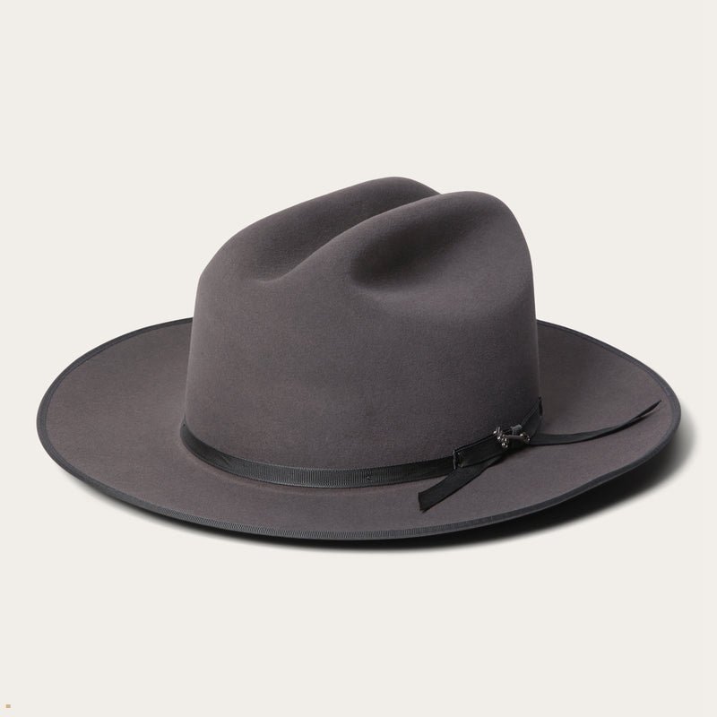 Grey Stetson Open Road 6x Cowboy Men's Fedoras | UK 73YBOKXID