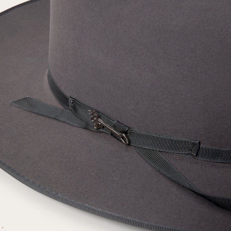 Grey Stetson Open Road 6x Cowboy Men's Fedoras | UK 73YBOKXID