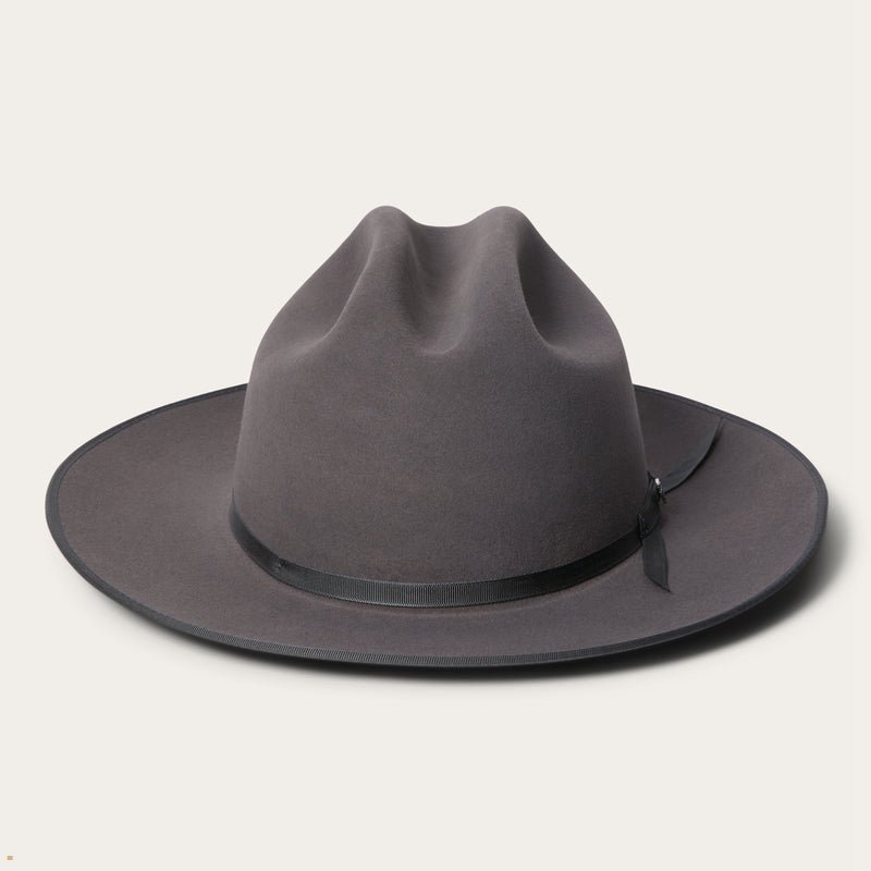 Grey Stetson Open Road 6x Cowboy Men\'s Fedoras | UK 73YBOKXID