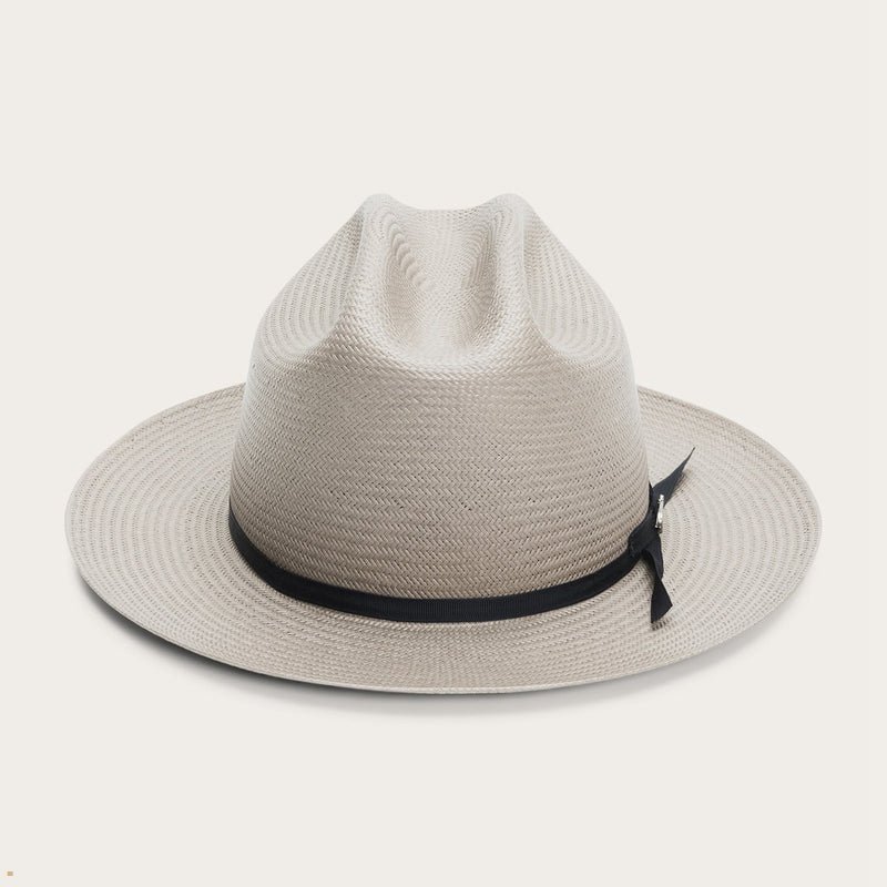 Grey Stetson Open Road Men\'s Straw Hats | UK 63OKBDGQC