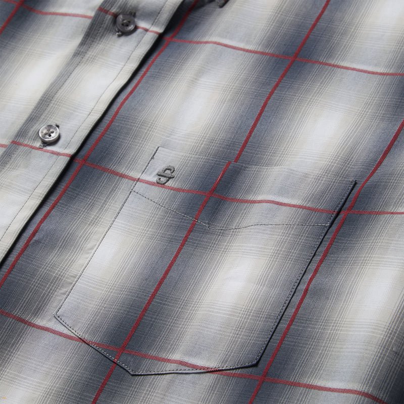 Grey Stetson Plaid Button Front Men's Shirts | UK 05UIGQHEZ