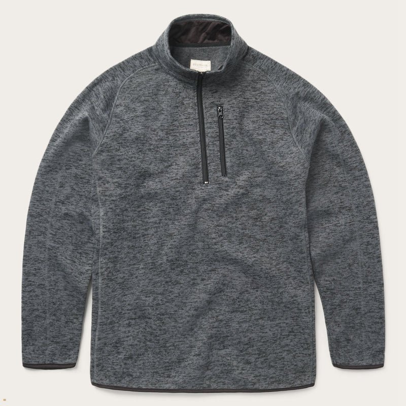 Grey Stetson Pullover Knit Men\'s Sweater | UK 40OISPJZT