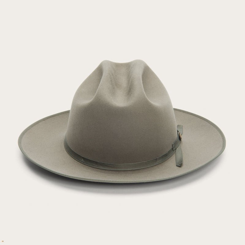 Grey Stetson Pure Open Road Men\'s Fedoras | UK 49UERZVQY