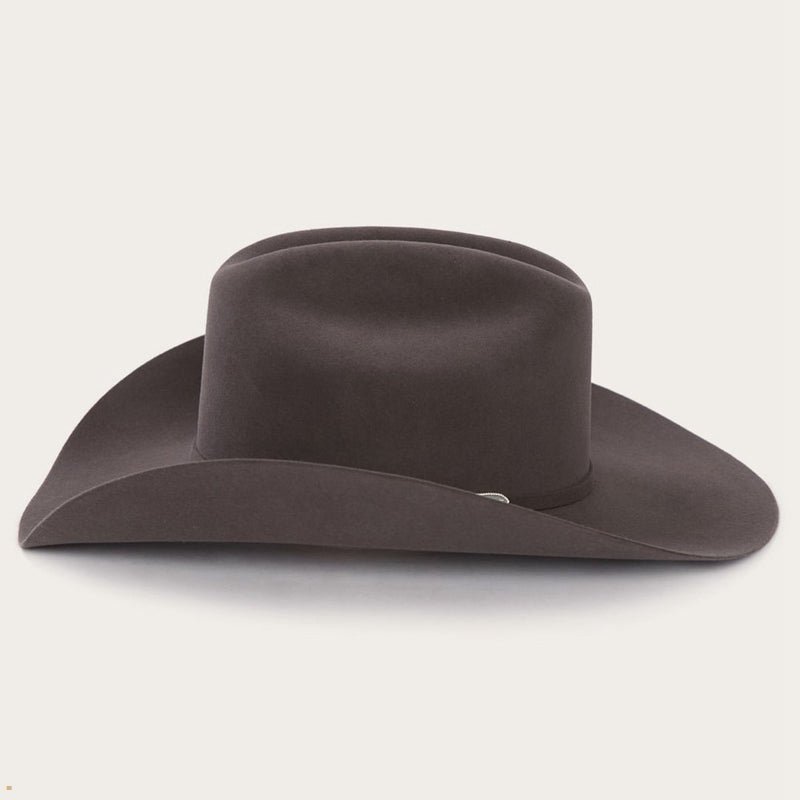 Grey Stetson Skyline 6x Men's Cowboy Hats | UK 21EZAOQUT