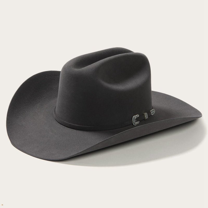 Grey Stetson Skyline 6x Men's Cowboy Hats | UK 80WDTAFYO