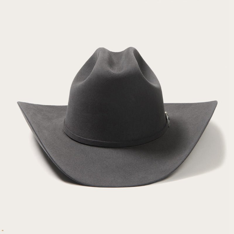 Grey Stetson Skyline 6x Men\'s Cowboy Hats | UK 80WDTAFYO