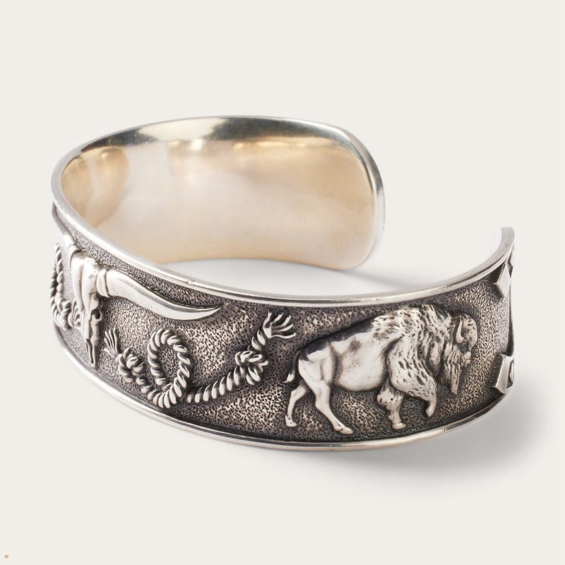 Grey Stetson Southwestern Cuff Women's Jewelry | UK 30LYDMQFG